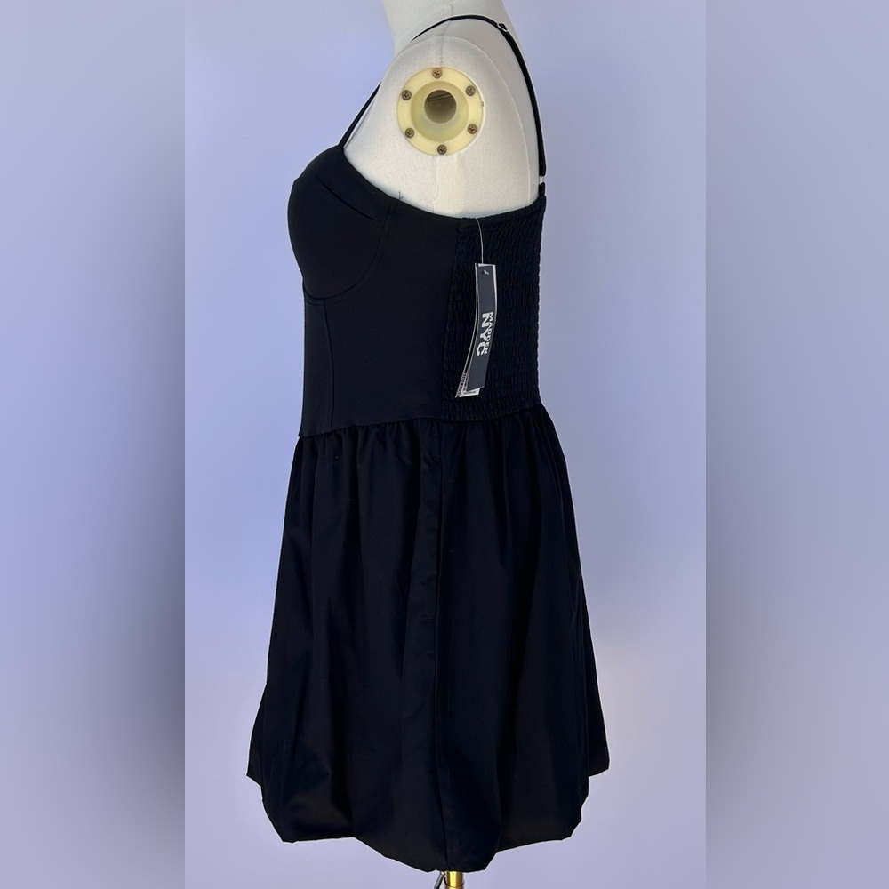 Madden NYC Women’s Corset‎ Bubble Hem Mini Dress Adjustable Straps Black Size Lg - Picture 3 of 14